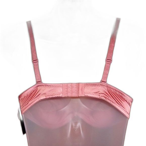 Youmita Old Rose Shiny Push-Up Plunge 34C Bra NWT - Picture 9 of 16